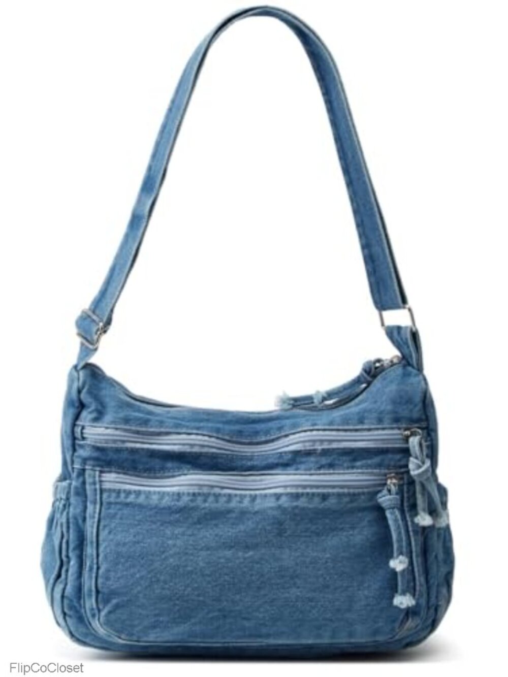 Canvas Denim Shoulder Tote Crossbody Adjustable Lightweight